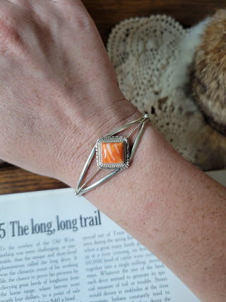 The Sadie Diamond Cuff - Orange Spiny