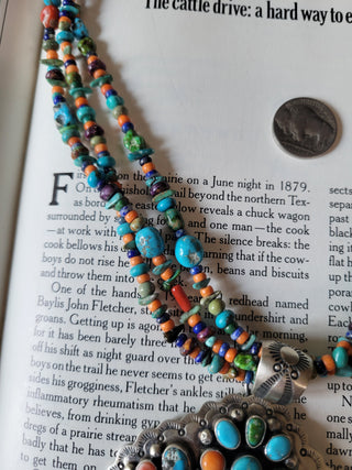 The Lula Naja Pendant & Triple Strand Set