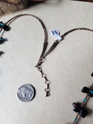 The Baily Bear Fetish Necklace - Onyx - Vintage