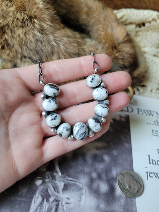 White Buffalo Horseshoe Necklace