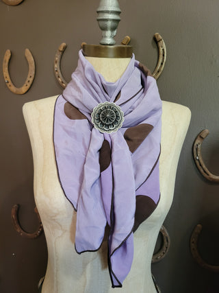 Lavender Dots - 36" Silk Wild Rag