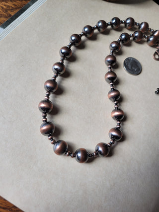 12mm Copper Pearl Necklace