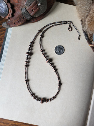 Becky Necklace - Copper Pearls