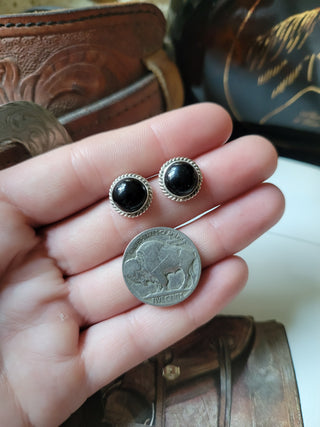 The Jianna Studs - Black Onyx