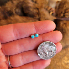 Load image into Gallery viewer, 4mm Turquoise Studs