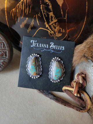Darla Studs - Mine #8 Turquoise