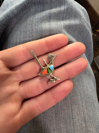 Courtney- roadrunner pendant