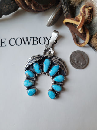 The Tucumcari Naja Pendant - White Water Turquoise