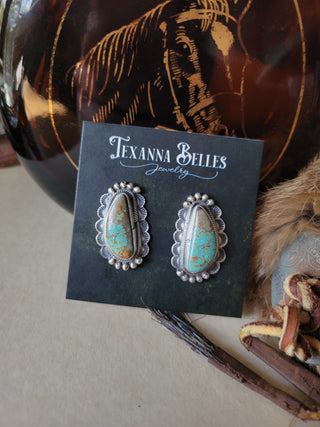 Darla Studs - Mine #8 Turquoise
