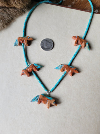 Wild Mustang Fetish Necklace - A