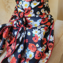 Load image into Gallery viewer, 36&quot; - Red &amp; Yellow Floral Silk Wild Rag