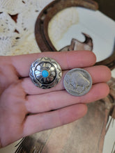 Load image into Gallery viewer, The Shae Concho Studs - Turquoise