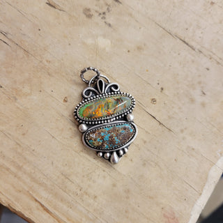 Sterling Opal & Royston Pendant