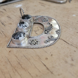 Floral D Pendant