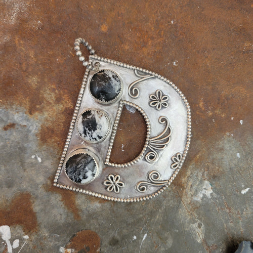 Floral D Pendant