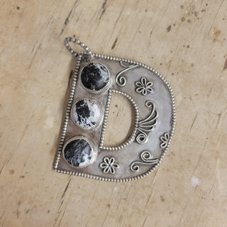 Floral D Pendant