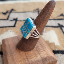 Load image into Gallery viewer, The Beaufort Inlay Square Ring - Sz 8