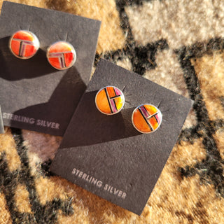 The Eden Spiny Inlay Studs - 11.5mm