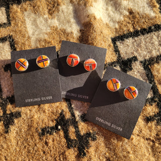The Eden Spiny Inlay Studs - 11.5mm