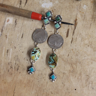 The Pearce Buffalo Nickel Earrings