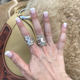 Stamped Saddle Rings